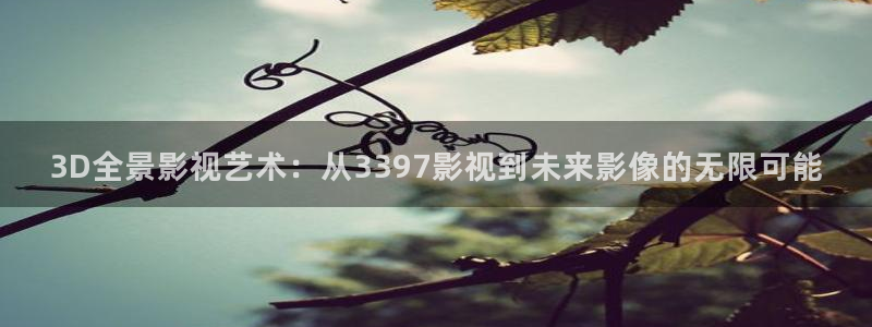 金牌影剧：3D全景影视艺术：从3397影视到未来影像的无限可能